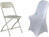 Silver Spandex Stretch Folding Chair Cover - Premium Fitted Design