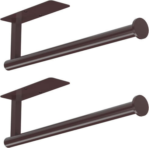 ASTOFLI Oil Rubbed Bronze Paper Towel Holder, Under Cabinet No Drilling 2Pack, Sturdy Wall Mount Kitchen Holder