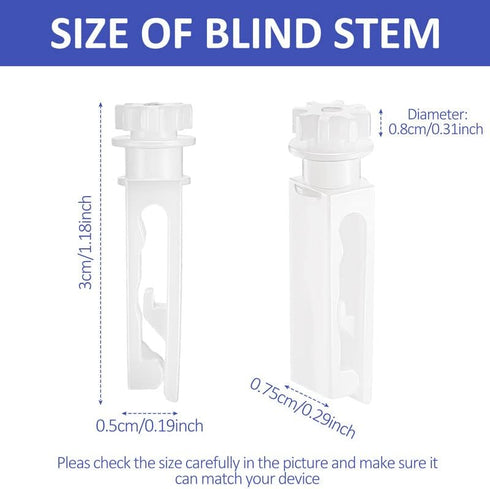 Vertical Blind Replacement Parts Repair Tabs White Stems for Vertical Blinds Curtain Accessories (12 Pieces)