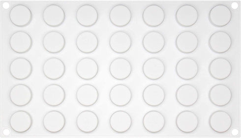 FUNSHOWCASE Mini Round Disc Silicone Mold Tray - 0.9x0.9x0.4 inch, 35 Cavities
