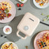 LIVEN Mini Waffle Maker with 3 Shapes Removable Plates, Electric Non-Stick Breakfast Machine, Pink