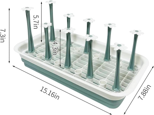 Countertop Large Bottle Drying Rack - Ideal for Insulated Water Bottles, Drinking Glasses, Sports Bottles, Baby Bottle