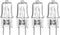 GE Microwave Oven Halogen Light Bulb, Fits Over The Stove Range, G8/50W/120V, Replaces WB08X10051 WB08X10057, 4-Pack