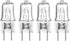 GE Microwave Oven Halogen Light Bulb, Fits Over The Stove Range, G8/50W/120V, Replaces WB08X10051 WB08X10057, 4-Pack