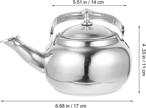 MAGICLULU 1pc Stainless Steel Whistle Kettle Mini Whistling Teapot Metal Whistling Tea Kettle for Home Kitchen Tea Coffee (5.50inch/14cm) by MAGICLULU