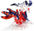 Dragon Tiny Miniature Figurines, Hand Blown Glass Art Collectible Gift for Home Decor (Blue Orange)
