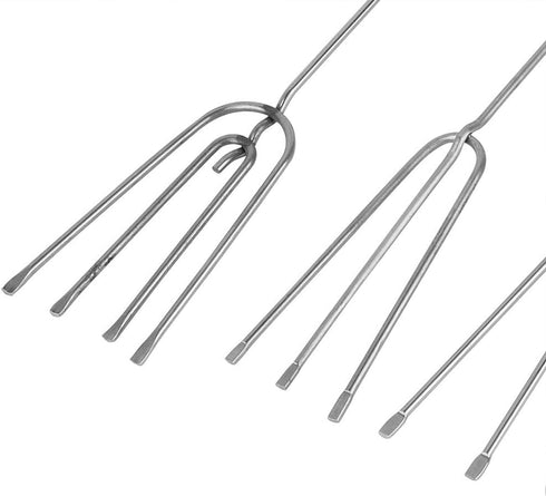 Set of 10 Stainless Steel Split Chocolate Forks for Hot Pot DIY Decorative Tools, Pralines, and Truffles