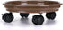 Yiting 12” Heavy-Duty Plant Caddy with Wheels, Rolling Plant Stand Dolly with Casters for Indoor and Outdoor - Brown