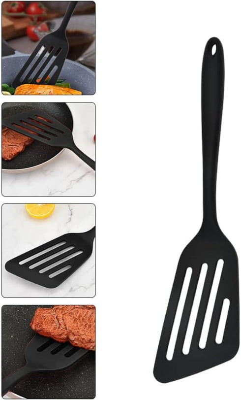 Luxshiny Fine Mesh Strainers, Silicone Wok Spatula, Slotted Fish Turner for Nonstick Cookware