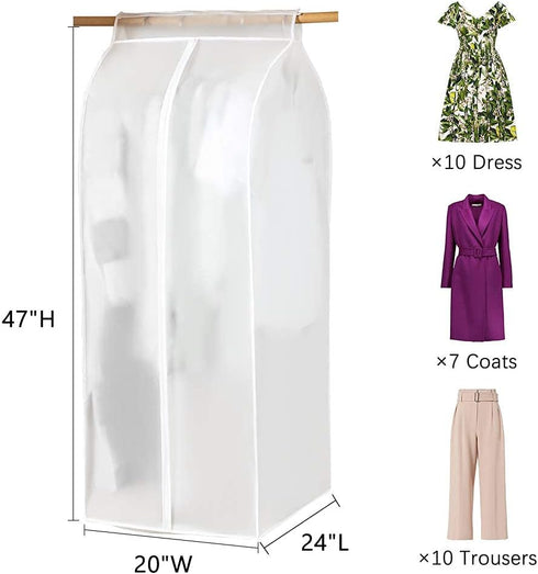 XIAKE Garment Bags M/oth-proof Dust Cover Coat Hanging Clothes Storage Bag Premium Thickened Clothing Organizer Moisture-proof Dust-proof Clothes Cover by XIAKE