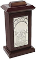 Wood and Silver Plated Tzedakah Box from Jerusalem