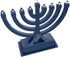 Zion Judaica Mini LED Hanukkah Menorah, Battery or USB Operated, Blue, Multiple Light Settings for Chanukah