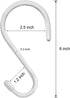 4 Pack Large S Hooks for Hanging Heavy Duty, 6 inch Non Slip Vinyl Coated Metal Closet S Hooks for Kitchen Utensils,
