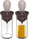 Oil Dispenser with Brush - 2 Pack 180ml Glass Olive Oil Dispenser Bottle with Basting Brush for Kitchen Cooking