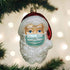 Old World Christmas Santa with Face Mask Blown Glass Ornament, Unique Christmas Tree Decoration for 2020