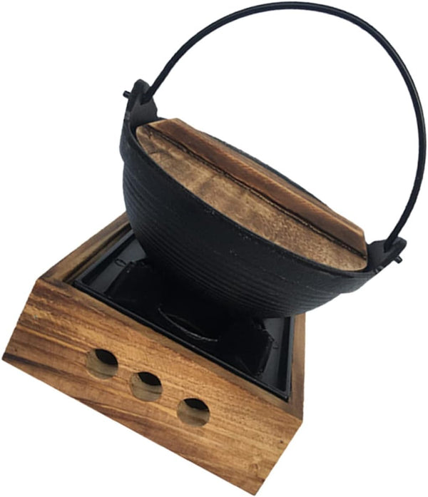 UPKOCH Sukiyaki Cheese Fondue Nabe BBQ Stove, Mini Cast Iron Skillet for Outdoor Cooking, Non-Sticky Pot