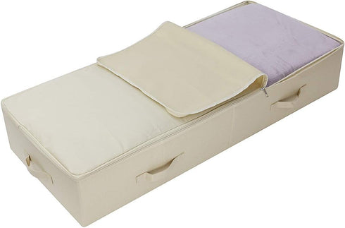 39.4" Ultra-Length Foldable & Washable Underbed Storage Organizer - Ideal for Clothing, Shoes, Bedding (Black Gray)