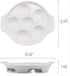 Bamboo's Grocery LoKii 6 Holes 2 Pack Ceramic Escargot Dish, Ceramic Snail Dish with Handles, Escargot Dish Diet Plates, White, 6 Inches by Bamboo's Grocery LoKii