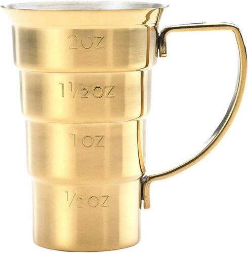 Barfly M37108GD Drink Jigger, 2 oz, Gold with Handle