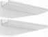 Alsonerbay White Floating Shelves Wall Mounted Set of 2, 15.7 Inch Modern