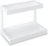 MARTY 2 Tier Spice Rack Organizer for Countertop, 15.8''L White Desktop Storage Organizer for Kitchen, Bathroom,
