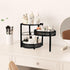 3 Countertop IBERG Tier Spice Organizer with Rotating Middle Tier, Space Saving Kitchen Rack, Metal Pantry Organizer
