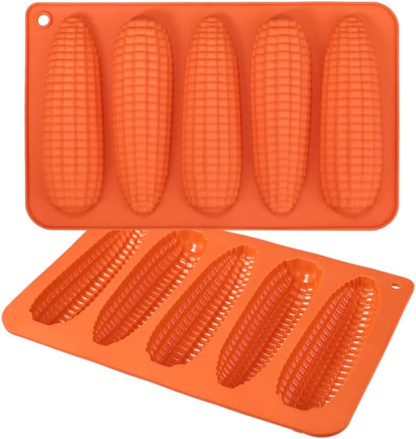 Webake Corn Stick Bread Pan Set of 2, Silicone Molds for Baking Corn Dog and Cornbread