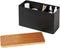 YAMAZAKI Countertop Organizer, Steel + Wood Storage Case, One Size, Black