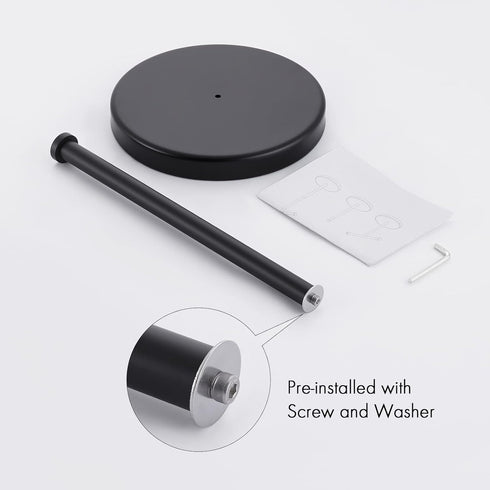 KES Matte Black Paper Towel Holder - Countertop Kitchen Roll Holder Stand for Standard or Giant Rolls