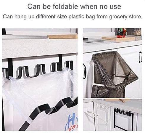 Smartprints LANGUGU Stainless Steel Foldable Trash Rack, Multi-Functional Garbage Bag Holder for Kitchen