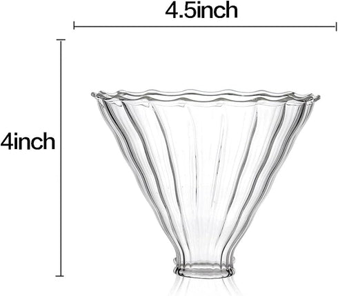 2pcs Glass Funnel for Pour Over Coffee Filters, Coffee Drippers