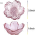 4pcs Glass Sakura Shape Small Seasoning Dishes Dipping Bowls Appetizer Plates,3.4inch by Mozacona