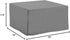 Waterproof Gray Square Ottoman and Outdoor Table Cover for Patio Furniture