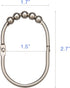2LB Depot Wide Shower Curtain Rings/Hooks Set, 12 Rings, Decorative Brushed Satin Nickel Finish, Rustproof