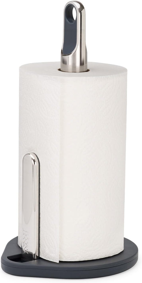 Joseph Joseph Hold Easy-Tear Paper Towel Kitchen Roll Holder, Weighted, Non-Slip Base,