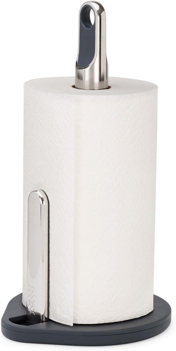 Joseph Joseph Hold Easy-Tear Paper Towel Kitchen Roll Holder, Weighted, Non-Slip Base,