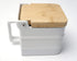 4.5x3.25x3.5" RSVP International White Stoneware Kitchen Collection, Salt Box
