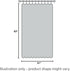 No. 918 Erica Crushed Sheer Voile Rod Pocket Curtain Panel, 51" x 63", Charcoal Gray
