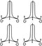 (4 Pack) 8" Black Iron Easel Display Stand for Photo Holder, Cookbooks, Plates, Tablets, Art