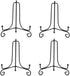 (4 Pack) 8" Black Iron Easel Display Stand for Photo Holder, Cookbooks, Plates, Tablets, Art