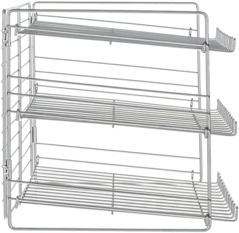 Iron Wire Stackable Chrome Can Rack Organizer
