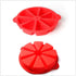 Scone Pan Silicone Triangle Cake Mold, Nonstick Cornbread Pan, 8 Cavity for Brownies, Muffins, Cupcakes (Red)