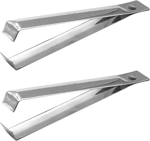 2Pcs Silver Garlic Peeler - Garlic Peeling Tweezers Remover Tool, Stainless Steel Kitchen Utensils and Gadgets, Onions