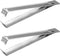 2Pcs Silver Garlic Peeler - Garlic Peeling Tweezers Remover Tool, Stainless Steel Kitchen Utensils and Gadgets, Onions