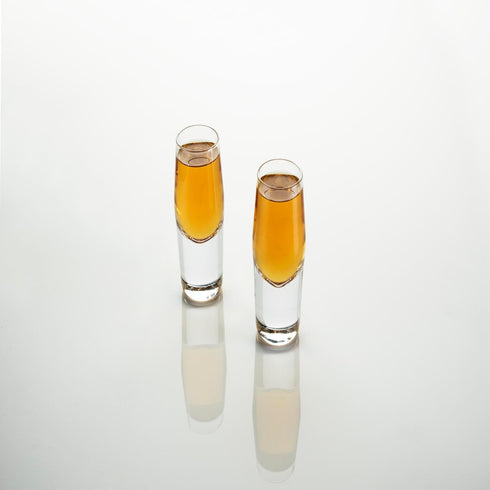 Viski Crystal Heavyweight Shot Glasses, Set of 2 Premium Crystal Clear Glass, 2 oz Shot Glass Gift Set