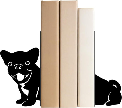 Book Ends, 1 Pair Cute Dog Metal Bookends, Creative Decorative Book Holders