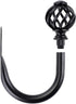Sumnacon Set of 2 Metal Curtain Holdbacks - Wall Mounted Drapery Tiebacks for Bedroom, Livingroom, Office, Black