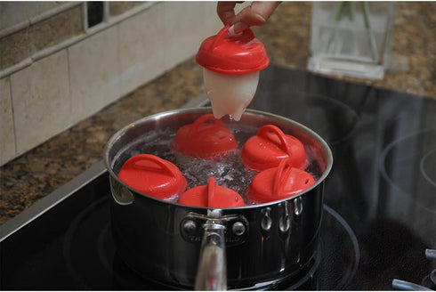 Egglettes Egg Cooker - Hard Boiled Eggs without Shell, Includes 4 Egg Cups