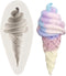 Ice Cream Silicone Mold, Cone Fondant Molds for Baby Birthday Party Cake Decoration, Cupcake Topper
