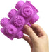 4 PACK Flower Shape Chocolate Candy Molds Set, DanziX Silicone 15 Cavity Baking Mold for Wedding, Festival, Parties,